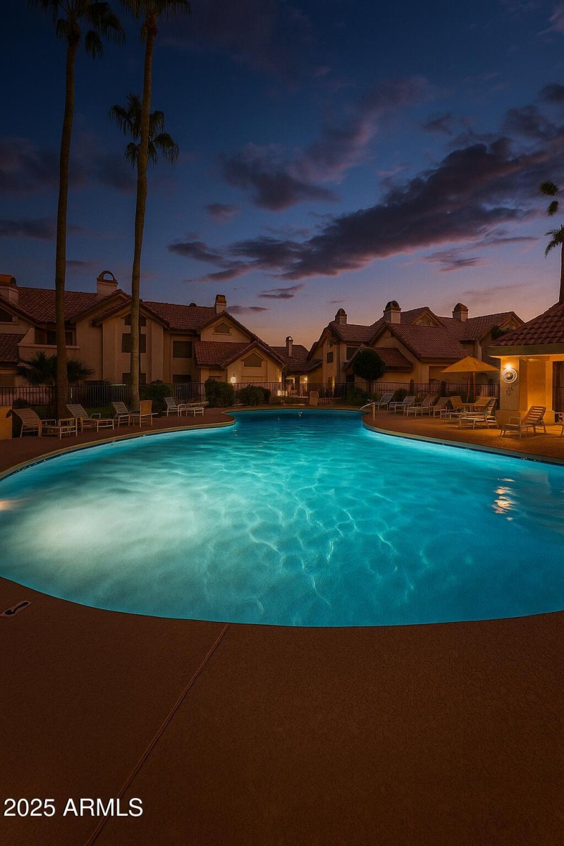 Pyramids pool twilight