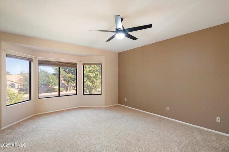 spacious primary bedroom