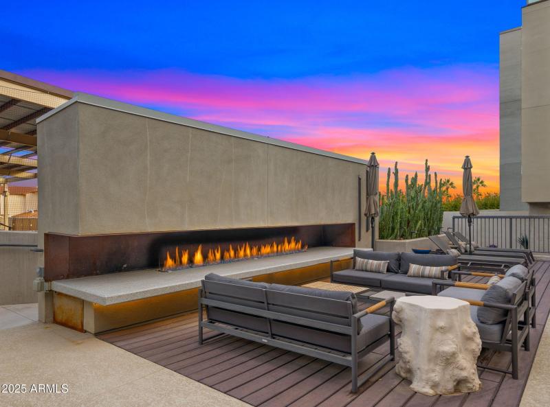 Dope Fireplace Near Pool