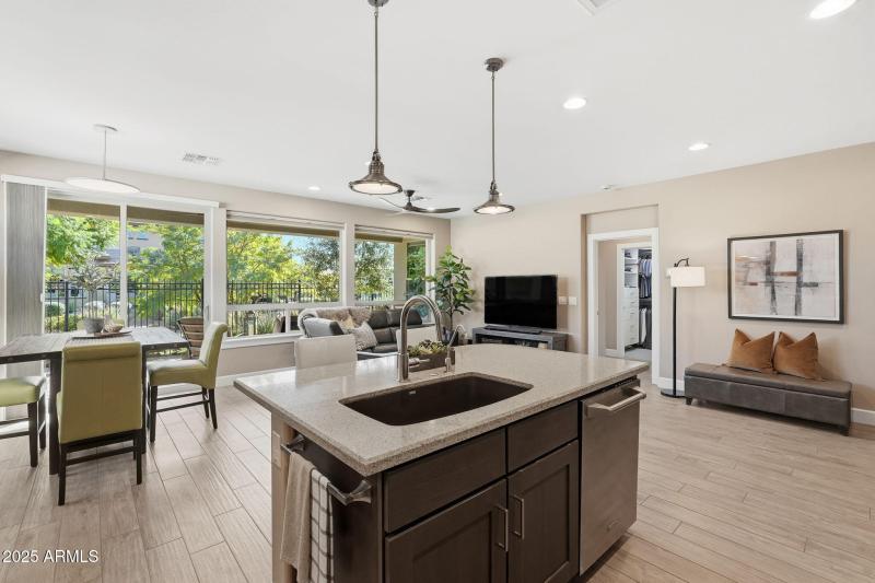 Kitchen Overlooking Living Area