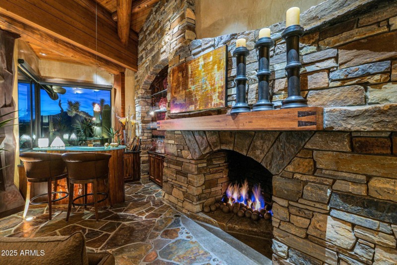 Living room fireplace