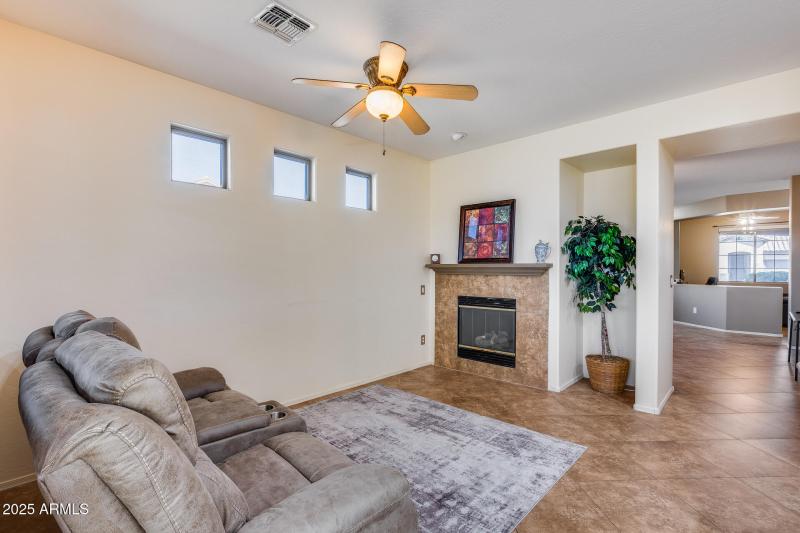 Family room off of kitchen