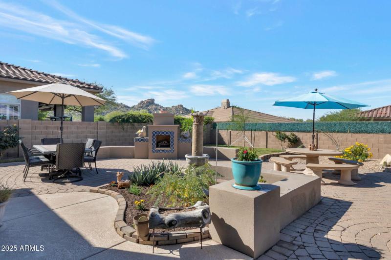 33572 N 79th Way backyard fireplace area