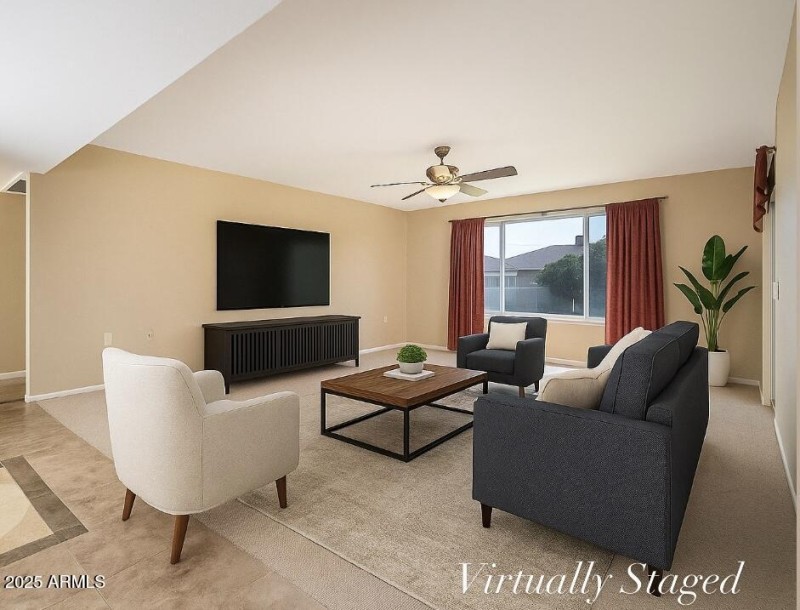 Virtually Staged Living Area