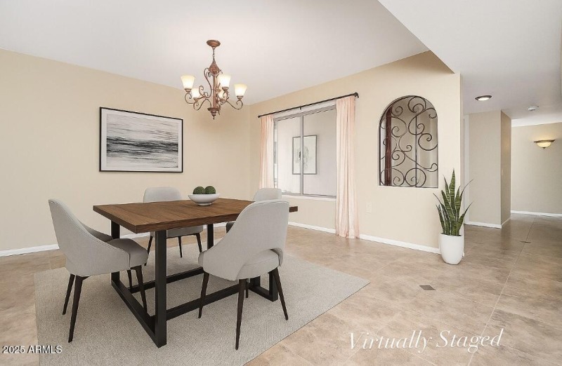 Virtually Staged Dining Room
