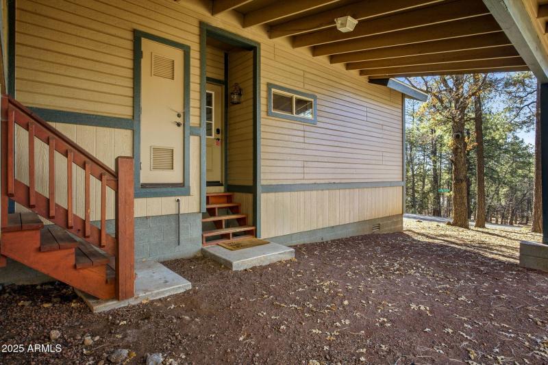 Home access from covered carport