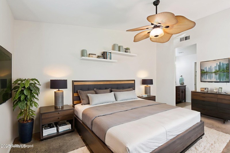 Primary Bedroom Staged