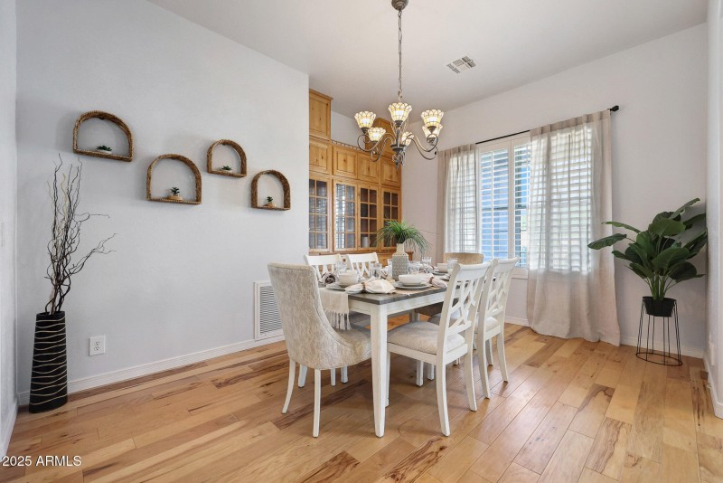 Built in hutch at dining room