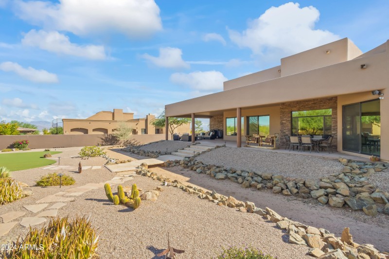 Expansive shaded patio
