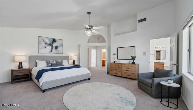 Virtually Staged Primary Bedroo,