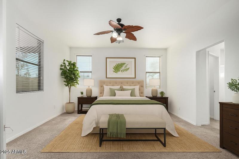 Primary Bedroom Virtually Staged