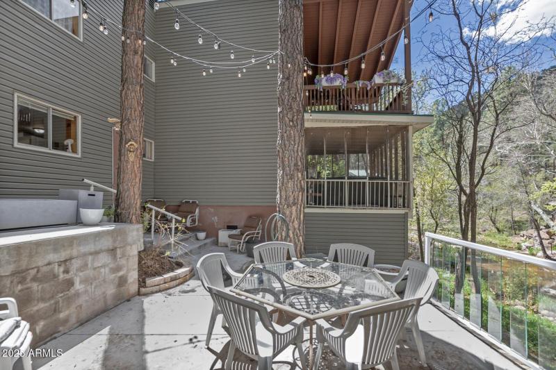 Outdoor Seating over Creek