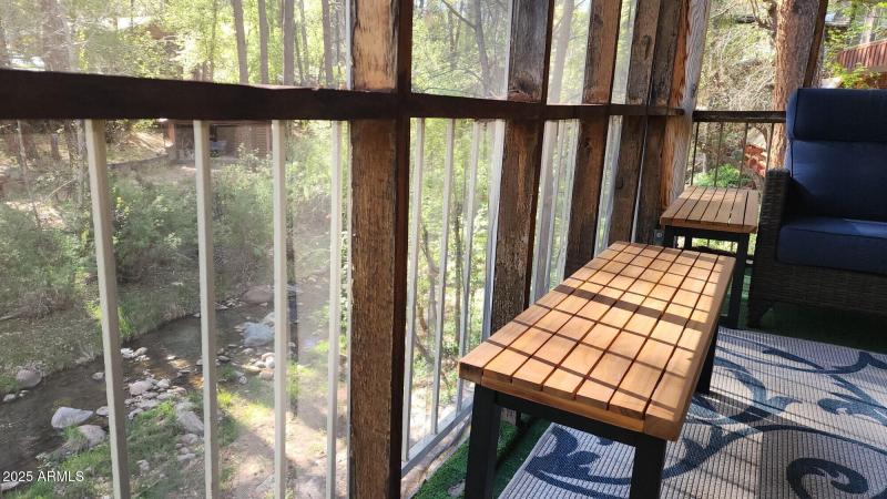 screened patio view