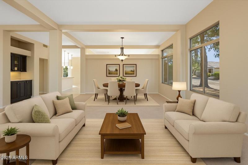 Formal Living and Dining Space Virtually