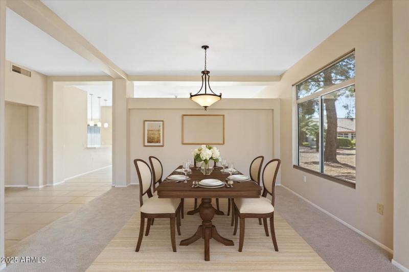 Dining Room area Virtually Staged