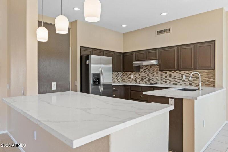 Kitchen with New Quartz counters