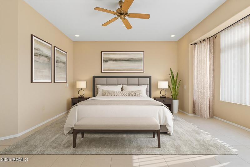 Primary Bedroom Virtually Staged