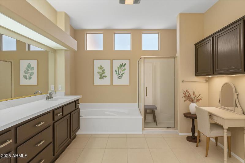 Primary Bathroom Virtually Staged
