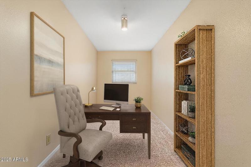 Bonus Room Staged as an office space