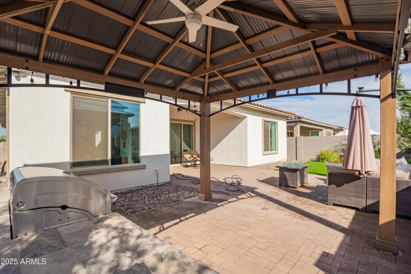 Covered area for entertaining