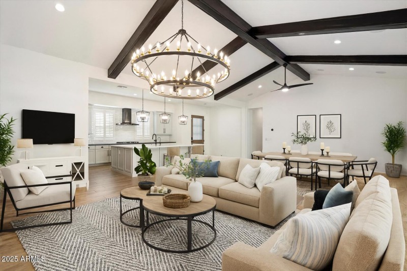 Virtually Staged Great room