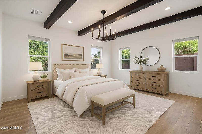 Virtually Staged Primary Bedroom