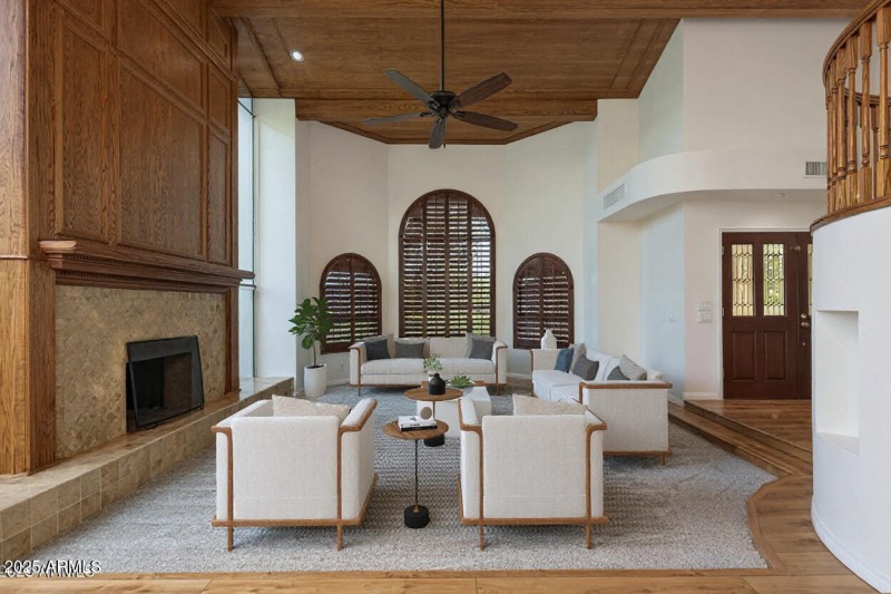 Formal Living - virtually staged