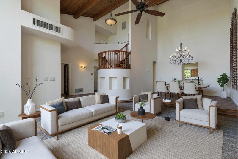 formal living/Dining - virtually staged