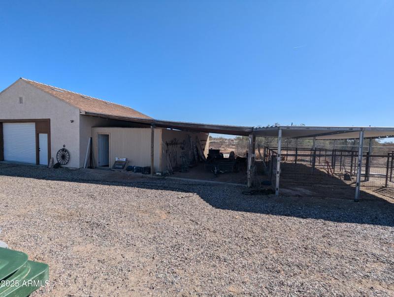 Horse stalls and shop