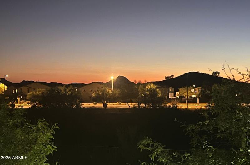 Sunset Mountain View from Balcony