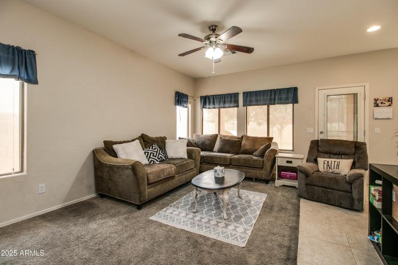 Open Family Room to Kitchen