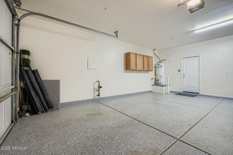 Epoxy Garage Floor with Cabinetry