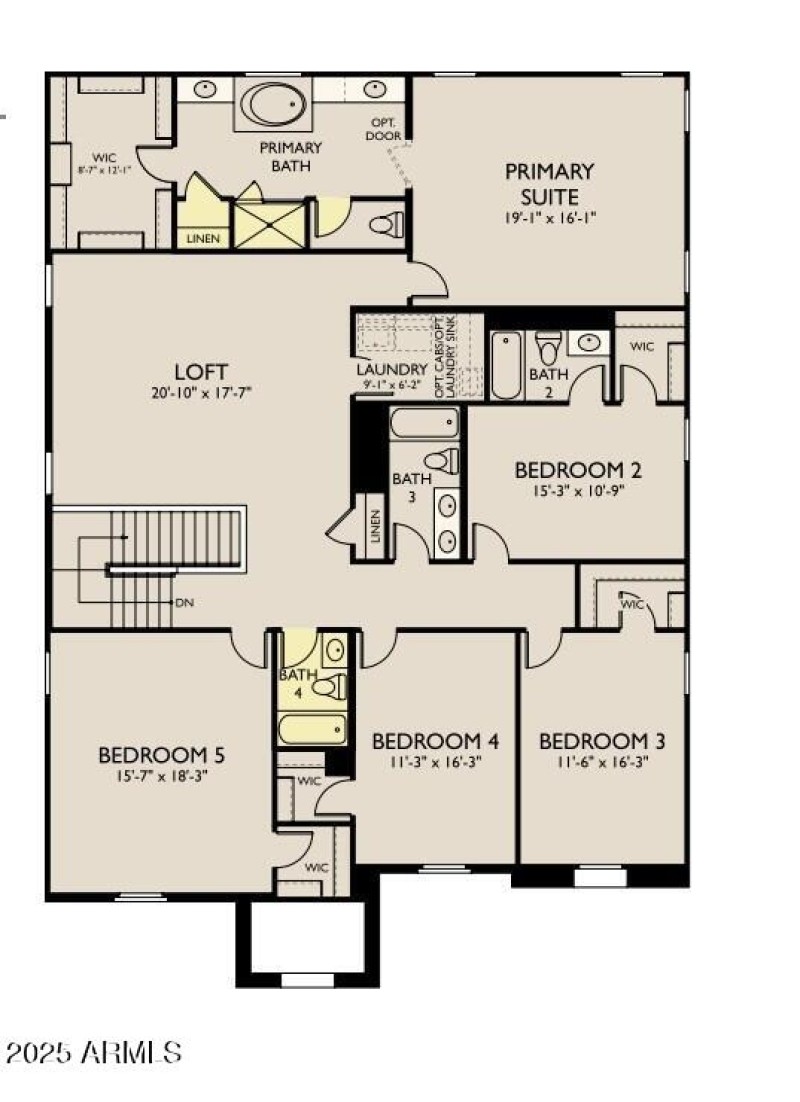 Diamond floor plan upstairs