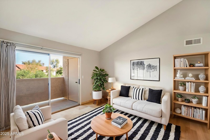 Vaulted Ceiling & Stone Flooring