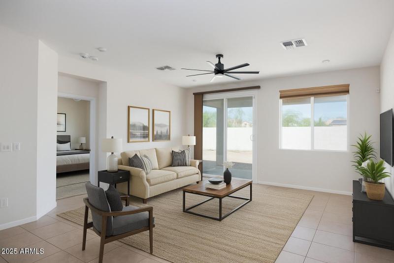 Virtually Staged Living Room