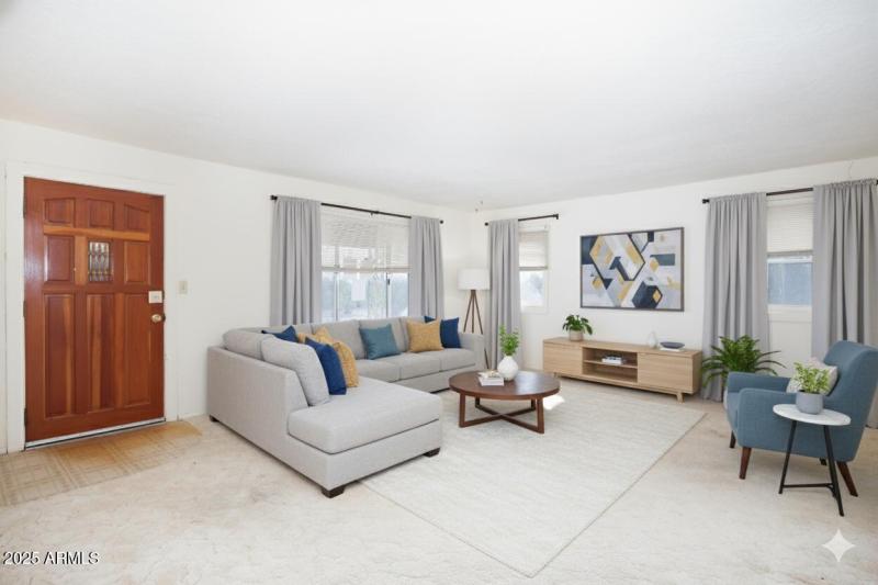 Virtually Staged Living Room