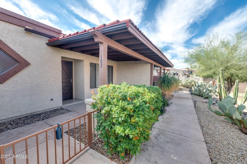 view walking up to unit