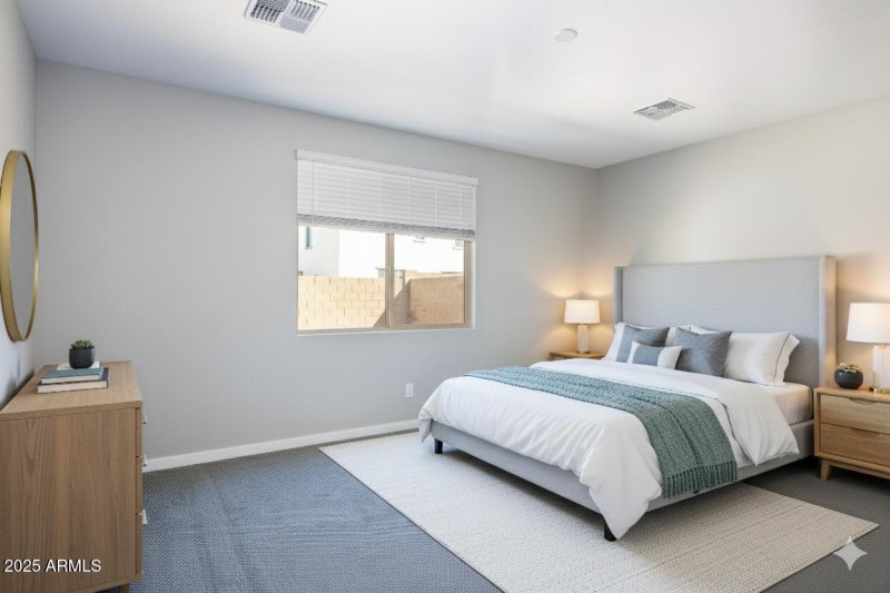 Virtually Staged Primary Bedroom