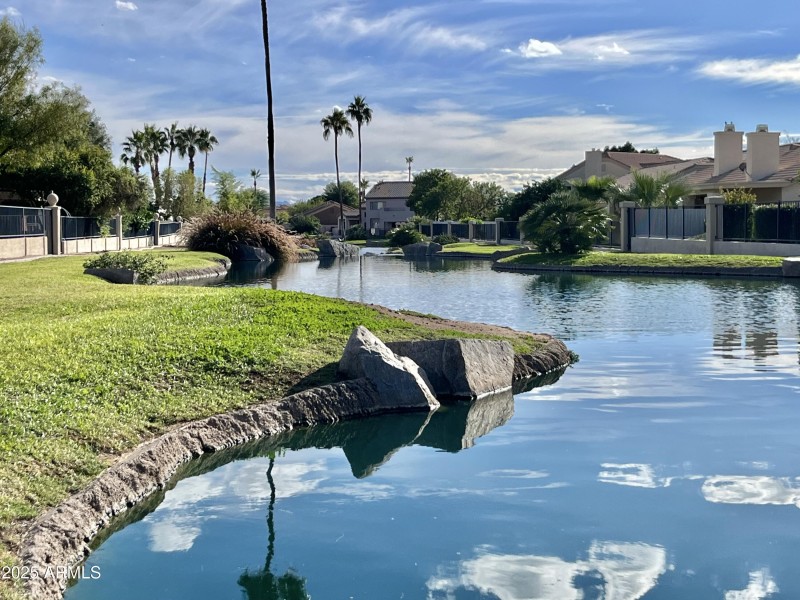 waterway behind property