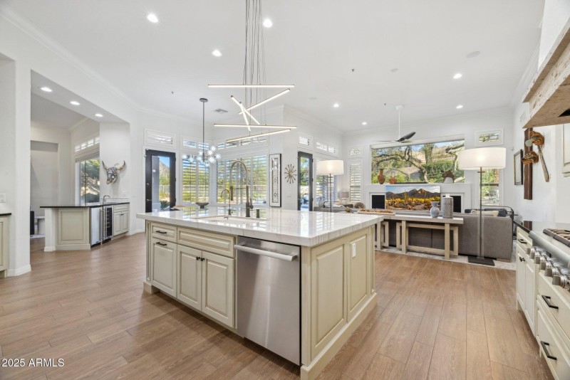 Kitchen Opens to Family Room
