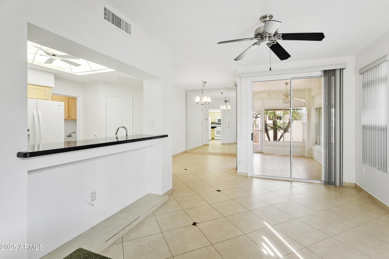 Living Into Dining & Kitchen