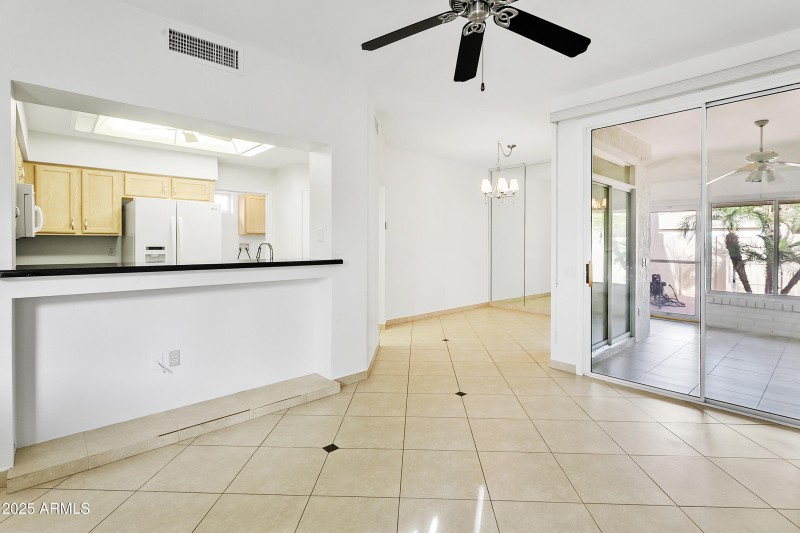 Living Into Dining & Kitchen