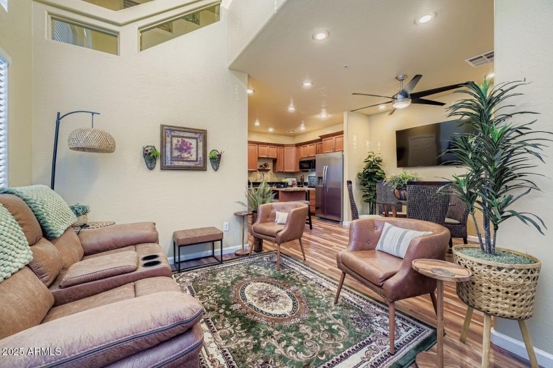 Living Area w/Vaulted Ceilings