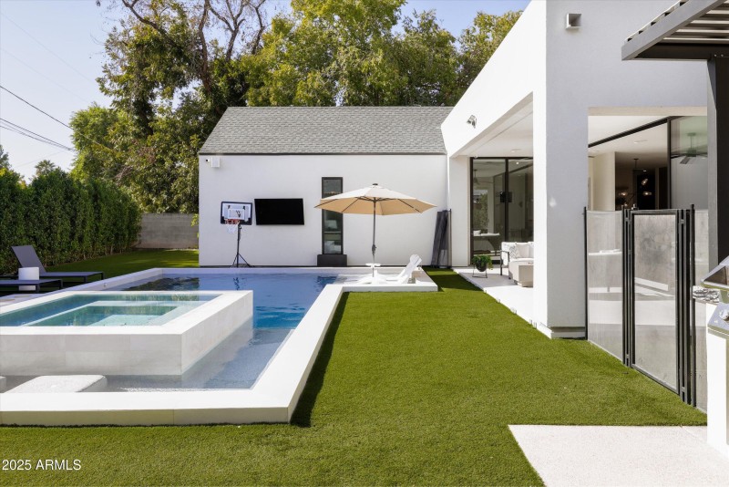 Backyard with Pool & Spa