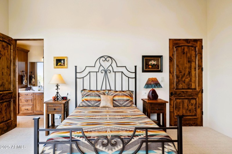 Looking into bathroom