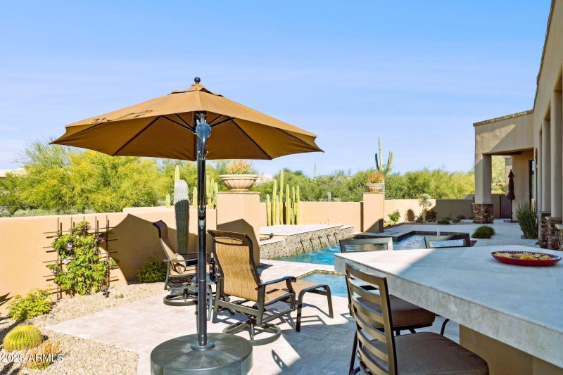 Edge of BBQ seating area