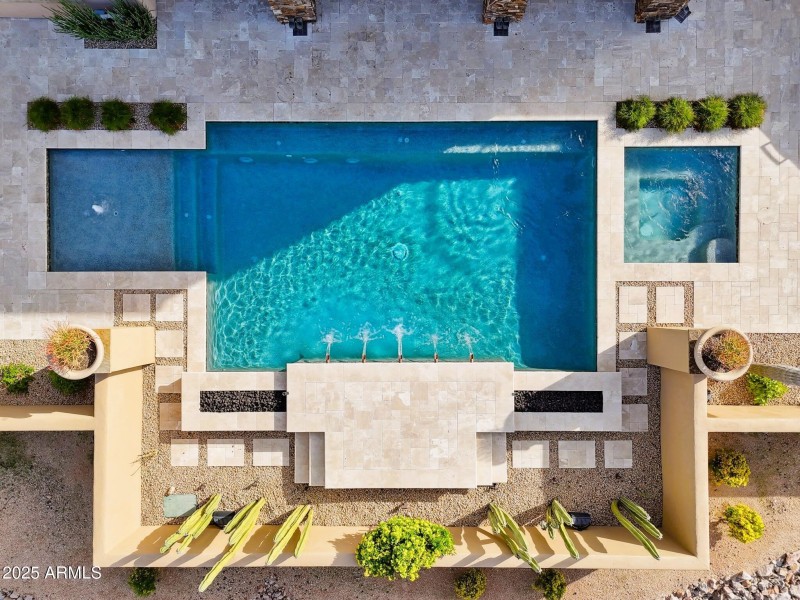 Pool & spa view from 50' up