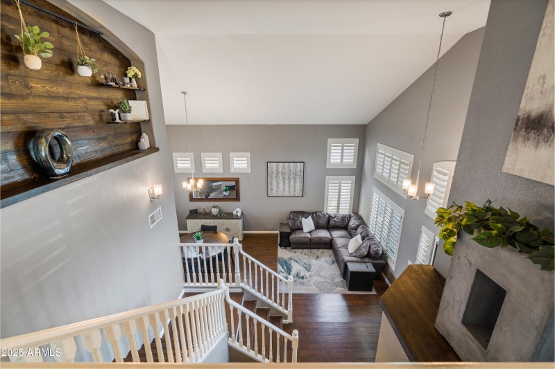 Looking Down From Top Of Stairs