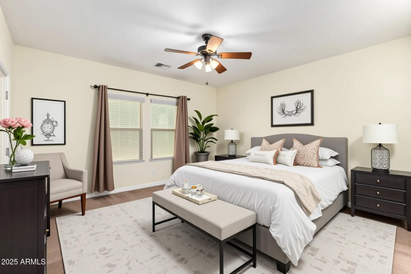 Primary bedroom Virtually Staged