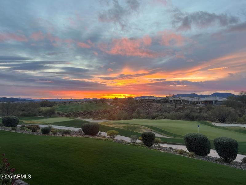 Sunset at Persimmon from Restaurant